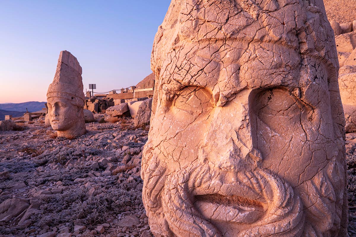 túra, trekking, Törökország, Kurdisztán, Nemrut-hegy, Mezopotámia